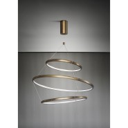 Éclairage 150 - Halo Ceiling - High-end ceiling lighting in brass and gold - Pacific Compagnie.