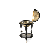 Bar globe 145 - Equator Copper | Bar globe en verre et bois, style moderne et raffiné - Pacific Compagnie.