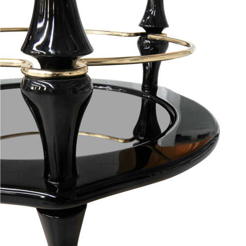 Bar globe 145 - Equator Copper - Luxury copper globe bar with wooden base - Pacific Compagnie.