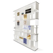 Bibliothèque 145 - Coleccionista - Natural wood and brass bookcase with glass shelves - Pacific Compagnie.