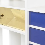 Bibliothèque 145 - Coleccionista - Bibliothèque moderne avec verre et miroir - Pacific Compagnie.