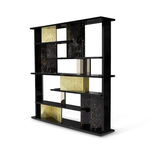 Bibliothèque 145 - Garrett - Natural wood bookcase with storage, perfect for home library - Pacific Compagnie.