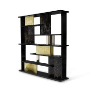 Bibliothèque 145 - Garrett - Natural wood bookcase with storage, perfect for home library - Pacific Compagnie.