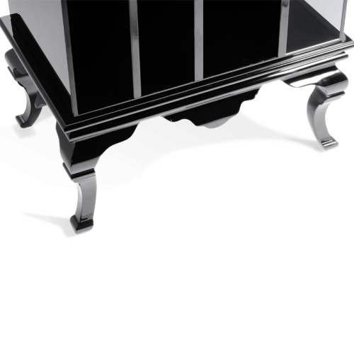 Bibliothèque 145 - Tower - Luxury wooden bookcase with glass shelves, natural finish - Pacific Compagnie.