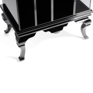 Bibliothèque 145 - Tower - Luxury wooden bookcase with glass shelves, natural finish - Pacific Compagnie.