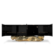 Buffet 145 - Angra - Wooden sideboard with marble and glass details - Pacific Compagnie.