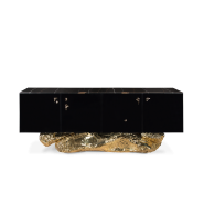 Buffet 145 - Angra - Luxury sideboard featuring wood and glass combination - Pacific Compagnie.