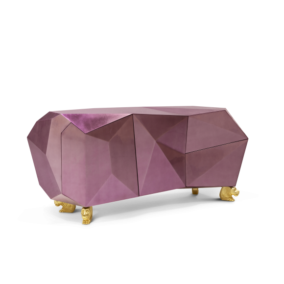 Buffet 145 - Diamond - Buffet design en bleu et bois naturel, Buffet 145-Diamond - Pacific Compagnie.