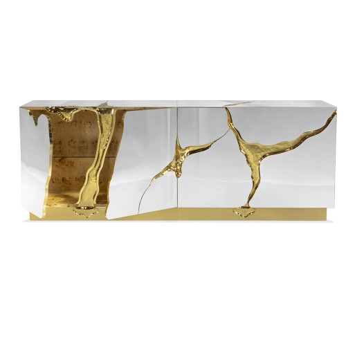 Buffet 145 - Lapiaz - Meuble de rangement en bois et laiton - Pacific Compagnie.