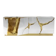 Buffet 145 - Lapiaz - Meuble de rangement en bois et laiton - Pacific Compagnie.