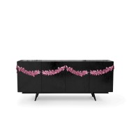 Buffet 145 - Majestic - Elegant sideboard with wooden structure and glass details - Pacific Compagnie.