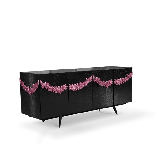 Buffet 145 - Majestic - Wooden sideboard with glass doors in natural color - Pacific Compagnie.