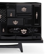 Buffet 145 - Mondrian - Contemporary black and white sideboard with storage compartments - Pacific Compagnie.