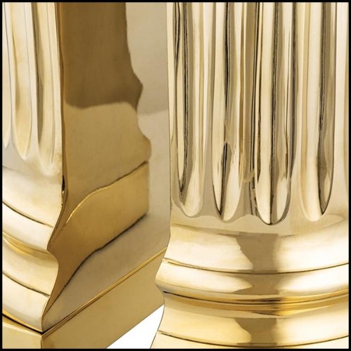 Serre - Livres 24- Golded | Bookend 24- Golded - Gold Bookend Pair - Pacific Compagnie.