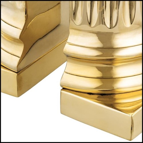 Serre - Livres 24- Golded | Bookend 24- Golded - Decorative Bookend - Pacific Compagnie.