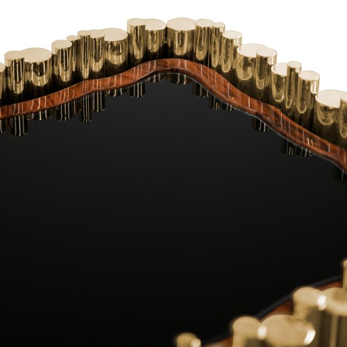 Buffet 145 - Symphony - Timeless sideboard design featuring a combination of wood, brass, and glass - Pacific Compagnie.