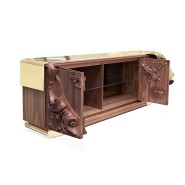 Buffet 145 - Voltaire - Classic luxury sideboard in walnut and black finish - Pacific Compagnie.