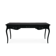 Bureau 145 - Boulevard - Bureau de luxe avec structure en bois et finition laque noire - Pacific Compagnie.