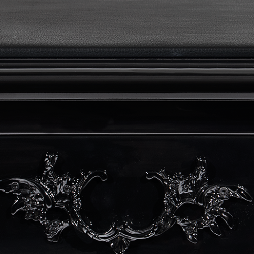 Bureau 145 - Boulevard - Bureau design en noir brillant avec poignes en laiton - Pacific Compagnie.