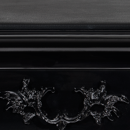 Bureau 145 - Boulevard - Bureau design en noir brillant avec poignes en laiton - Pacific Compagnie.