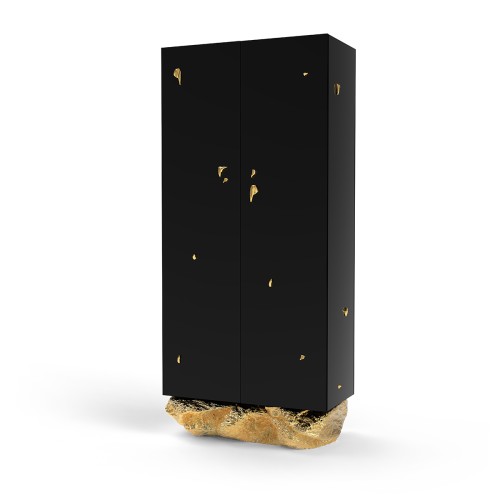 Cabinet 145 - Angra - Cabinet de style contemporain avec une touche de luxe en verre et marbre - Pacific Compagnie.