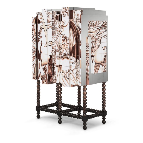 Cabinet 145 - D. heritage - Exclusive heritage wooden cabinet with brass hardware for luxury interiors - Pacific Compagnie.