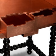Cabinet 145 - D. manuel - Natural wood and brass luxury bar cabinet with manual design - Pacific Compagnie.
