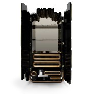 Cabinet 145 - Oblong - Wooden and metal bar storage cabinet with natural finish - Pacific Compagnie.