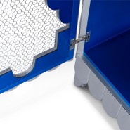 Cabinet 145 - Oporto - Cabinet de rangement en bois massif avec poignées en laiton - Pacific Compagnie.