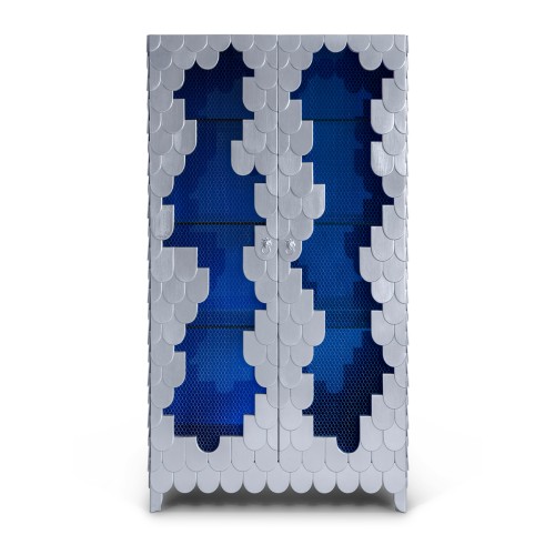 Cabinet 145 - Oporto - Cabinet en bois et laiton avec design contemporain pour intérieur - Pacific Compagnie.