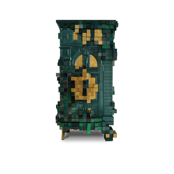 Cabinet 145 - Piccadilly | Décoration intérieure avec cabinet en bois et métal - Pacific Compagnie.