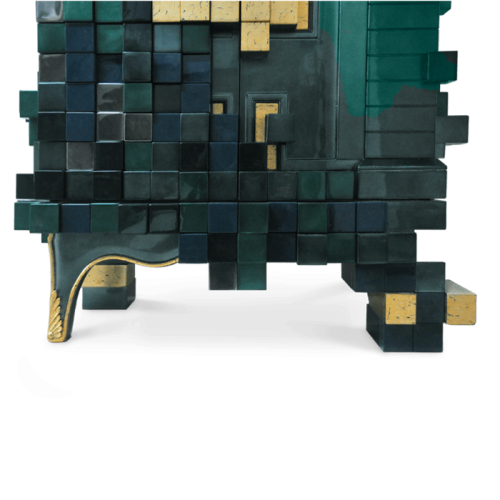 Cabinet 145 - Piccadilly | Cabinet 145-Piccadilly en bois et verre - Pacific Compagnie.