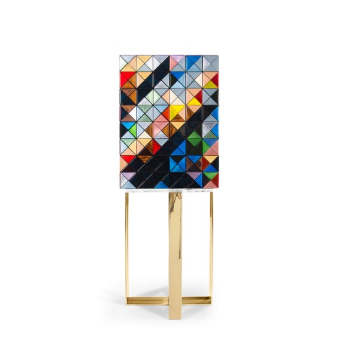 Cabinet 145 - Pixel - Meuble de rangement en bois multicolore - Pacific Compagnie.