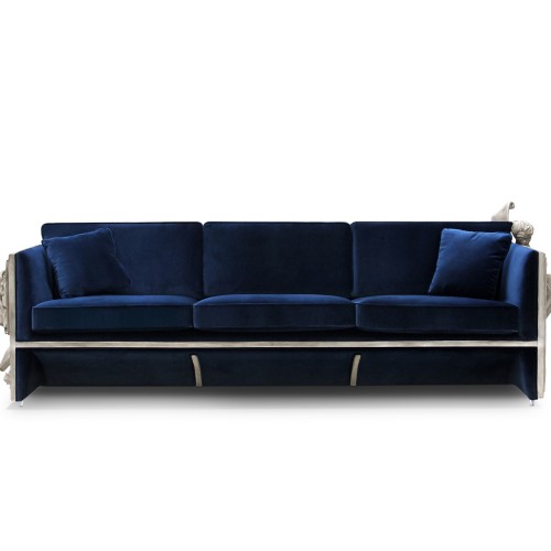 Canapé 145 - Versailles - Canapé élégant avec rembourrage et pieds acryliques - Pacific Compagnie.