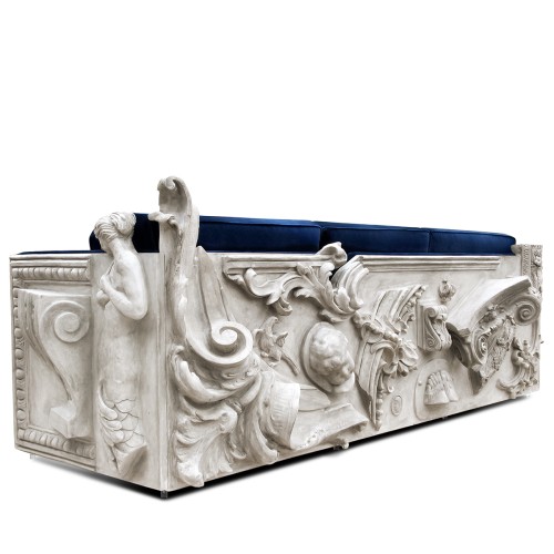 Canapé 145 - Versailles - Boca Do Lobo's signature sofa with sculpted resin details - Pacific Compagnie.