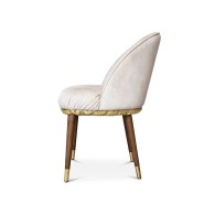 Chaise de salle à manger 145 - Imperfectio - Luxury wooden dining chair with polished brass accents - Pacific Compagnie.