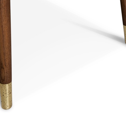 Chaise de salle à manger 145 - Imperfectio - Luxury dining chair with polished brass, wood, and upholstered elements - Pacific C