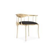 Chaise 145 - N11 - Chaise en laiton massif avec détails en laiton poli, parfait pour un intérieur de luxe - Pacific Compagnie.