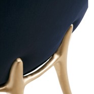 Chaise 145 - Soleil - Elegant high-back chair in blue and cream hues - Pacific Compagnie.