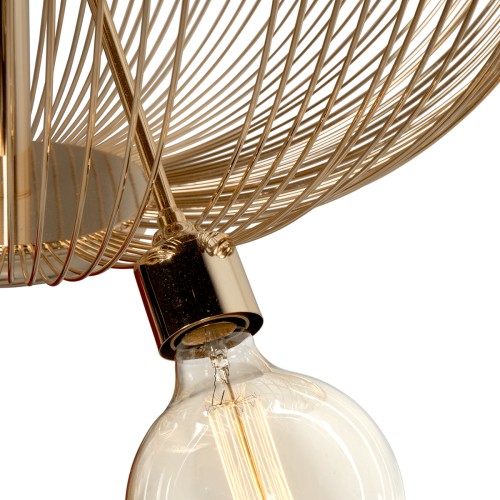 Chandelier 145 - L | Chandelier 145-L or avec lampes filament LED et design élégant - Pacific Compagnie.