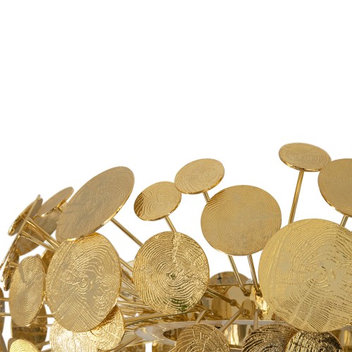 Chandelier 145 - Newton - Sophisticated gold chandelier with unique design elements - Pacific Compagnie.