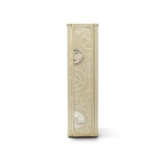Coffre - fort de luxe 145-Baron Matte Champagne - Stainless steel luxury safe with walnut wood tones - Pacific Compagnie.