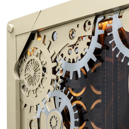 Coffre - fort de luxe 145-Baron Matte Champagne - Matte champagne and gold details on a luxury safe - Pacific Compagnie.