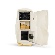 Coffre - fort de luxe 145-Diamond Black - Fiberglass and gold leaf luxury safe in black - Pacific Compagnie.