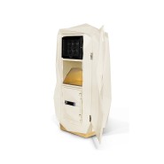 Coffre - fort de luxe 145-Diamond Black - Luxury black safe with gold detailing and glass components - Pacific Compagnie.