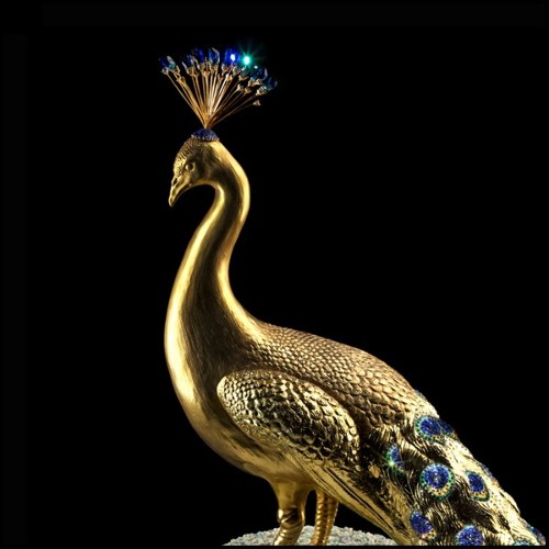 Sculpture PC - Golded Peacock - Originale - Pacific Compagnie.
