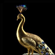 Sculpture PC - Golded Peacock - Originale - Pacific Compagnie.