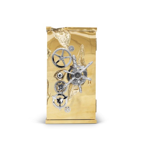 Coffre - fort de luxe 145-Millionaire - Coffre-fort de luxe avec matières de haute qualité, laiton poli et tissu - Pacific Compa