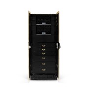 Coffre - fort de luxe 145-Symphony - Gold plated brass and wood luxury safe with glass accents - Pacific Compagnie.