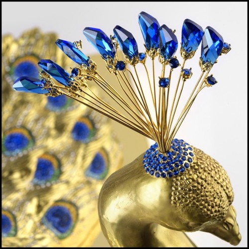 Sculpture Golded Peacock
